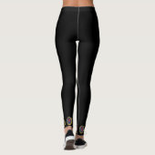 Zwarte leggings met floraal ontwerp 2 (Achterkant)