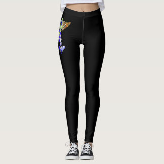 Zwarte Leggings met Monarch Butterfly