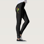 Zwarte Leggings met papegaaien (Rechts)