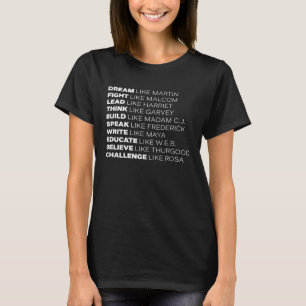 Zwarte leider droom als Martin onderwijs zwarte ge T-shirt