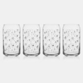 Zwarte Lelie Bloemen Blikvorm Glas (Achterkant)