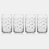 Zwarte Lelie Bloemen Blikvorm Glas (Links)