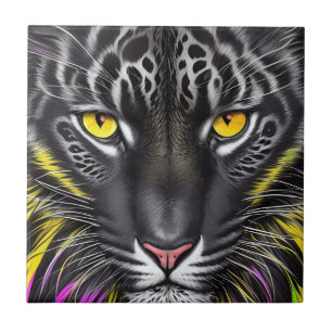Zwarte Leopard Keramische Tegel Sets Tegeltje