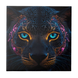 Zwarte Leopard Keramische Tegel Sets Tegeltje