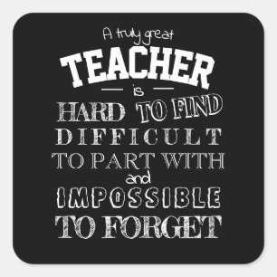 Zwarte leraar Dank u het Manuscript van de appreci Vierkante Sticker