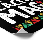 Zwarte leraar Magic School Funny Black Teacher Poster (Hoek)