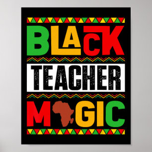 Zwarte Leraar Magie Afro-Amerikaanse Zwarte Geschi Poster
