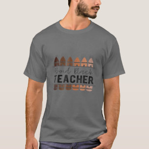 Zwarte leraar Zwarte geschiedenis maand docent T-shirt