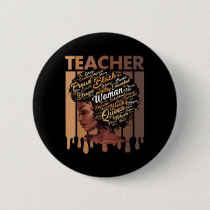 Zwarte Leraren Magie Zwarte Geschiedenis Educatie  Ronde Button 5,7 Cm