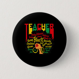 Zwarte Leraren Magie Zwarte Geschiedenis Educatie  Ronde Button 5,7 Cm