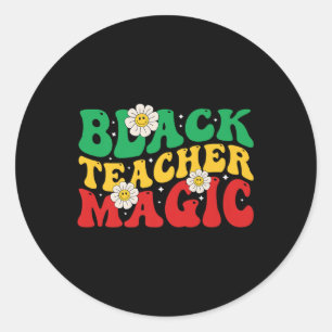 Zwarte leraren Magische Geschiedenis Maand Junetee Ronde Sticker