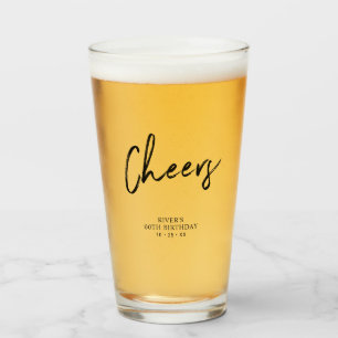 Zwarte Lettering Proost Volwassenen Verjaardagsfee Glas