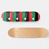 Zwarte levende materie pan-Afrikaans vlagwit hart Skateboard (Horizontaal)