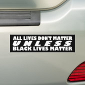ZWARTE LEVENS BUMPERSTICKER (Op auto)