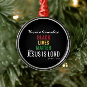 ZWARTE LEVENS JESUS IS LORD-Galatians Metalen Ornament