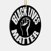 "ZWARTE LEVENS KWESTIE" KERAMISCH ORNAMENT (Rechts)