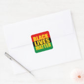"ZWARTE LEVENS KWESTIE" VIERKANTE STICKER (Envelop)