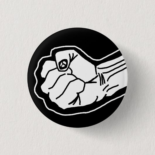 zwarte levens ronde button 3,2 cm (Voorkant)