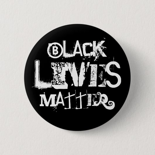 ZWARTE LEVENS RONDE BUTTON 5,7 CM (Voorkant)