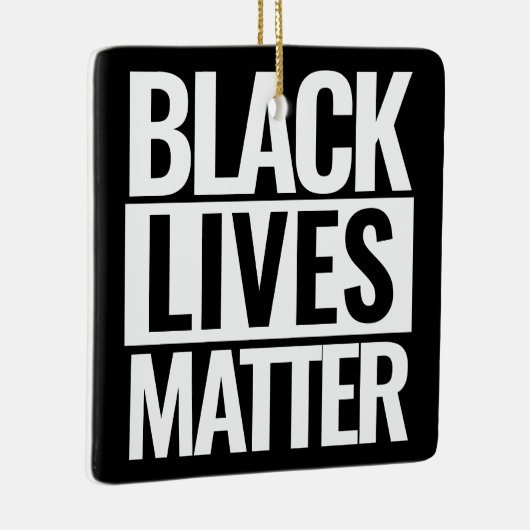 Zwarte levens zijn aangepast kerstmis keramisch ornament (Rechts)