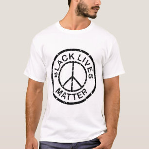zwarte levens zijn een vredesteken t-shirt