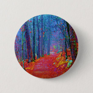 Zwarte Licht Bos Olie Schilderij Ronde Button 5,7 Cm
