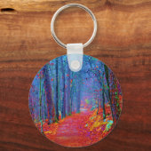 Zwarte lichte bosolie schilderen sleutelhanger (Voorkant)