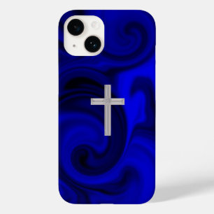 Zwarte lichte Crystal Cross Hoge Resolutie Case-Mate iPhone 14 Hoesje