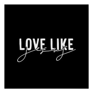 Zwarte liefde zoals Jezus Christelijk Perfect Poster