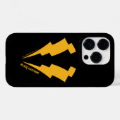 Zwarte Lightning Bolts Graphic Case-Mate iPhone Case (Achterkant (horizontaal))