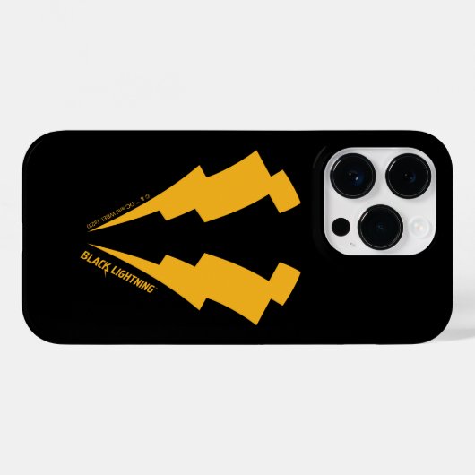 Zwarte Lightning Bolts Graphic Case-Mate iPhone Case (Achterkant (horizontaal))
