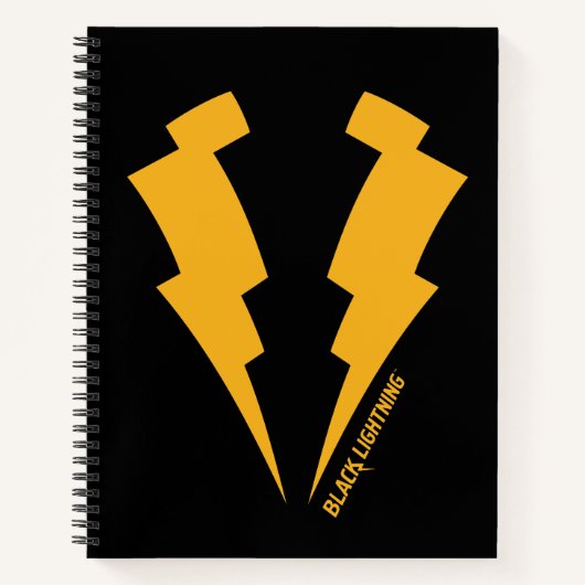 Zwarte Lightning Bolts Graphic Notitieboek (Voorkant)