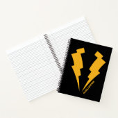 Zwarte Lightning Bolts Graphic Notitieboek (Binnen)