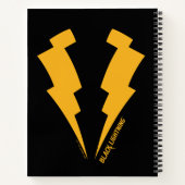 Zwarte Lightning Bolts Graphic Notitieboek (Achterkant)