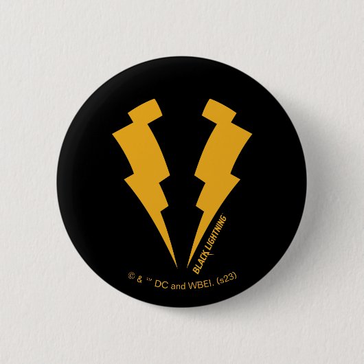 Zwarte Lightning Bolts Graphic Ronde Button 5,7 Cm (Voorkant)