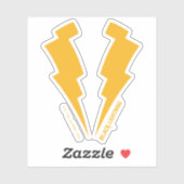 Zwarte Lightning Bolts Graphic Sticker (Vel)