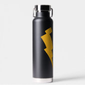 Zwarte Lightning Bolts Graphic Waterfles (Voorkant)