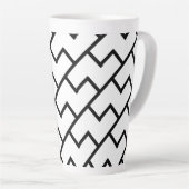 Zwarte lijnen Grote latte Mok (Rechterhoek)