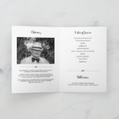 Zwarte Lijst Foto Memorial Gevouwen Begrafenis Programma (Binnen)