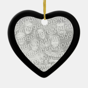 Zwarte lijst hart ornament