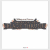 Zwarte lijster sticker (Vel)