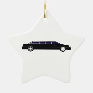 Zwarte Limo Keramisch Ornament