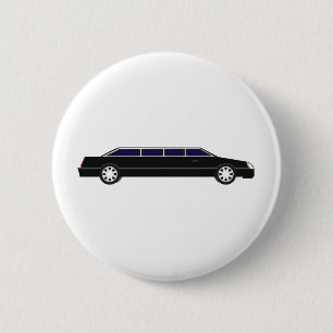 Zwarte Limo Ronde Button 5,7 Cm