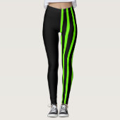 Zwarte & Limoen Jester Leggings (Voorkant)