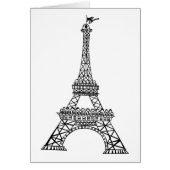 Zwarte line Eiffel Tower (Voorkant)