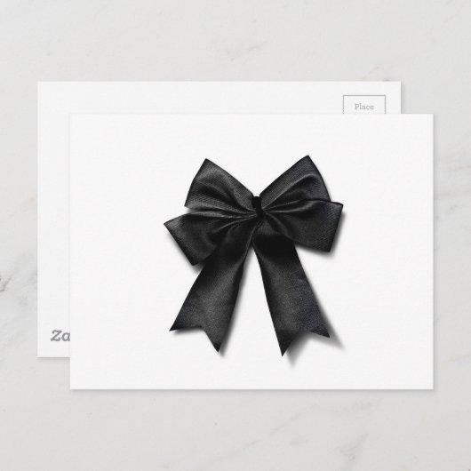 Zwarte lint briefkaart (Voorkant / Achterkant)