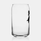 Zwarte lint in een strik gebonden blikvorm glas (Rechts)