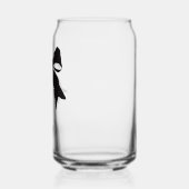 Zwarte lint in een strik gebonden blikvorm glas (Links)