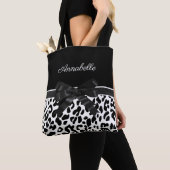 Zwarte lint-luipaard draagtas (Dichtbij)