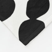 Zwarte lint-luipaard fleece deken (Hoek)